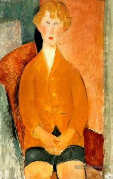garçon en short 1918 Amedeo Modigliani Peinture à l'huile